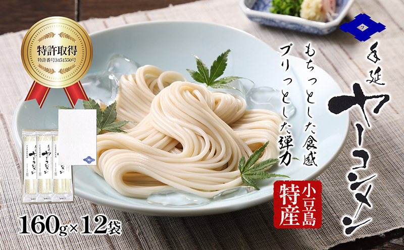 小豆島手延べヤーコン麺 160g×12袋 手延べ そうめん 素麺 小豆島 土庄町 麺 ヤーコン ヤーコンめん