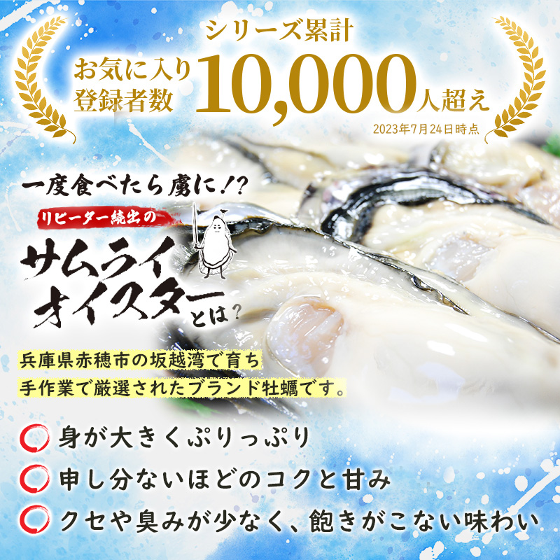 兵庫県赤穂市のふるさと納税 牡蠣 生食 坂越かき 殻付き22個【ナイフなし】 サムライオイスター　かき 生牡蠣 兵庫県 赤穂市