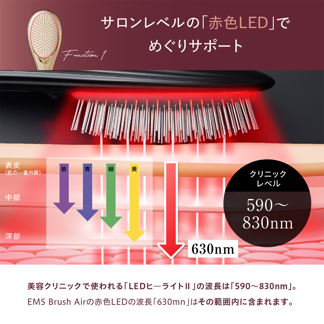 WAVEWAVE EMS Brush Air クッションブラシ ホワイト EMS ブラシ クッションブラシ マイクロカレント マイナスイオン  赤色LED 潤い 艶 光エステ ヘアブラシ 頭皮ケア 美容 ヘアケア ブラッシュエアー ブラシエアー ウェイブウェイブ 誕生日 プレゼント 実用的  ...