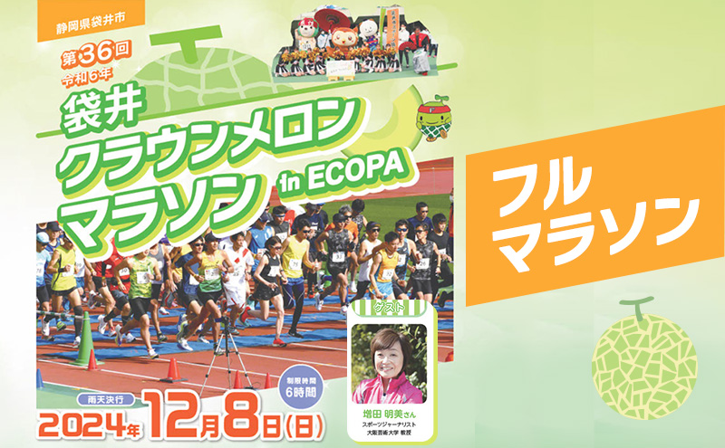 マラソン 大会 静岡 令和6年 袋井クラウンメロンマラソン in ECOPA 出場権（フルマラソン）【袋井市】