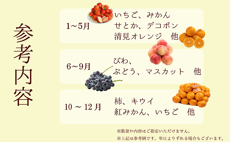 香川県綾川町のふるさと納税 【12ヶ月連続定期便】旬を見極めた、厳選フルーツ詰合せ-よくばりセット- フルーツ 果物 定期便 頒布会 詰合せ 旬 厳選