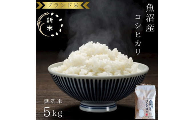 [令和6年産 新米先行受付]令和6年産 ブランド米 魚沼産コシヒカリ 無洗米 5kg 米 コメ こめ お米 おこめ 白米 こしひかり 新潟県産 人気 お取り寄せ