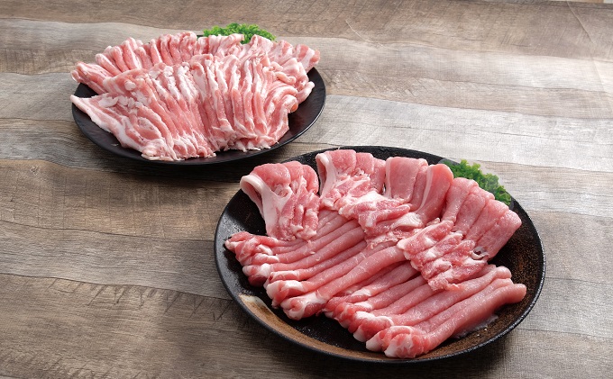 富山県射水市のふるさと納税 とやまポーク バラうす切り 800g ロースうす切り 800g セット 豚肉 豚バラ 豚ロース 肉 お肉 ロース バラ 豚