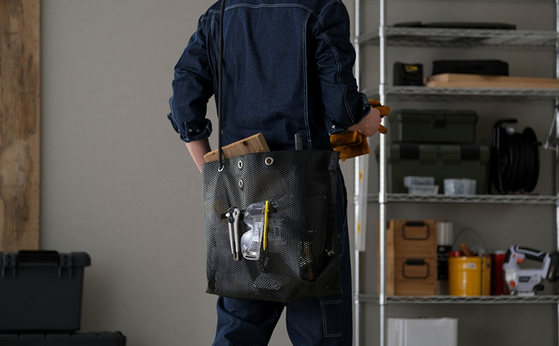 ツールバッグ 工具バッグ メッシュツールバッグ TLB-M6047 ブラック