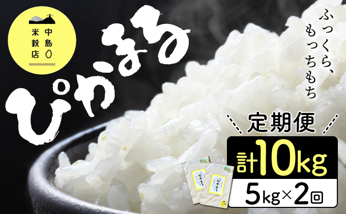 nR6[定期便・全2回]令和6年産「超早場米」ぴかまる 計10kg(5kg×2回)[中島米穀店]