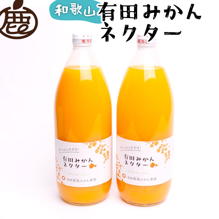 とろり　みかんネクター1000ml×2本｜無添加100%ストレートジュース 有田みかんジュース ※北海道・沖縄・離島への配送不可