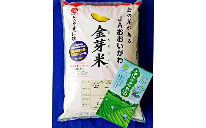 静岡県産 JAおおいがわ「金芽米5kg（無洗米）」・「JAおおいがわのお茶80g」セット（静岡県藤枝市） ふるさと納税サイト「ふるさとプレミアム」