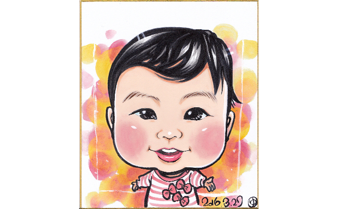 ひっくん様似顔絵確認専用ページ☆ 似顔絵色紙（1枚） 絵画 / 長野県箕輪町 | セゾンのふるさと納税