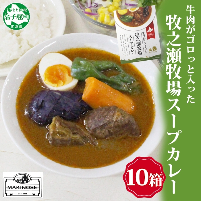 3023. ビーフ スープカレー 300g 10袋 カレー ビーフカレー スープ 牛 牛肉 放牧牛 牧場 レトルトカレー レトルト食品 レトルト 湯煎  レンジ 牧之瀬牧場 送料無料 北海道 弟子屈町 / 北海道弟子屈町 | セゾンのふるさと納税