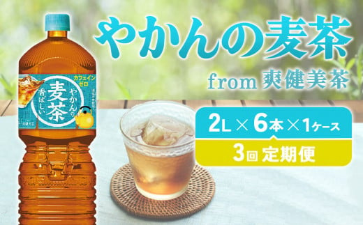 【3回定期便】やかんの麦茶 from 爽健美茶 PET 1ケース 2L×6本×3回【コカコーラ】 日本茶 お茶 麦茶 むぎ茶 ペットボトル カフェインゼロ ノンカフェイン 常温 10営業日程で発送 常温 送料無料 こども 美容 むくみ