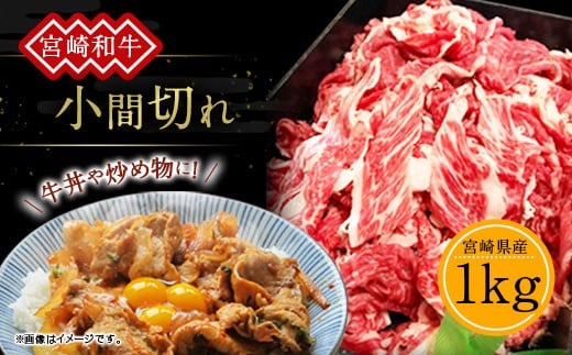  訳あり 牛肉 宮崎和牛 小間切れ 1kg