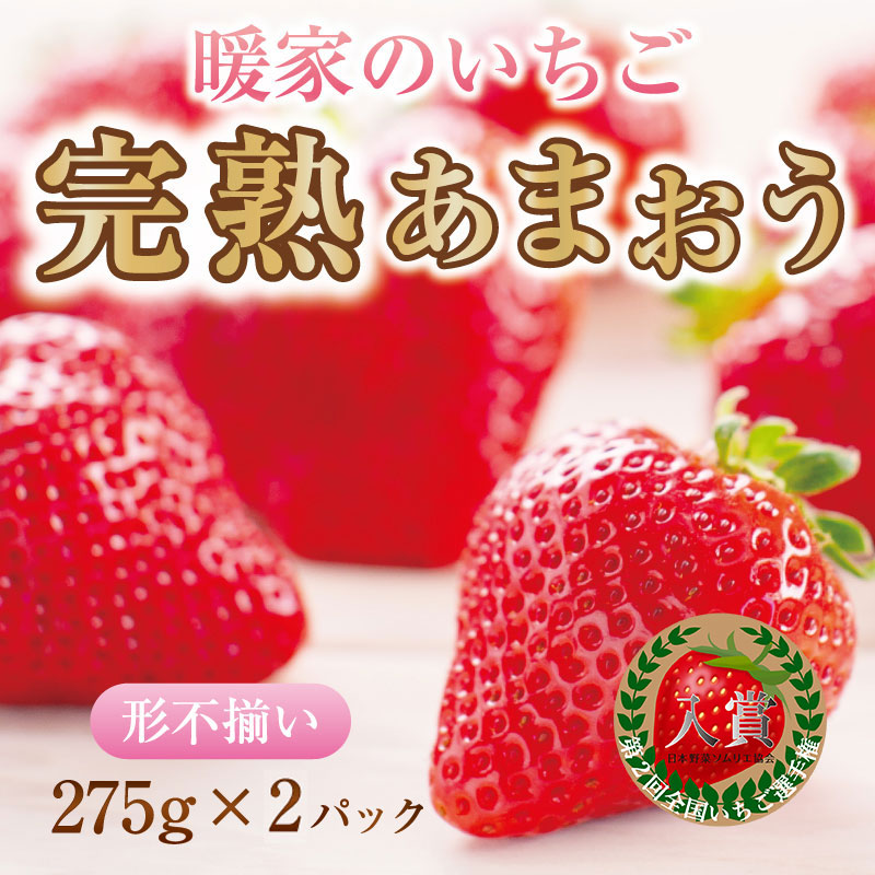 暖家のいちご 完熟あまおう 2パック(形不揃い) [a6549] 社会福祉法人猪位金福祉会 暖家の丘 ※配送不可:北海道・沖縄・離島[返礼品]添田町 ふるさと納税