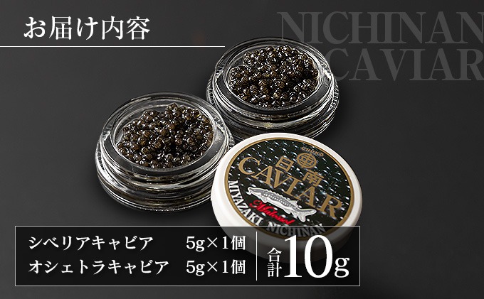 宮崎県日南市のふるさと納税 数量限定 日南キャビア 2種 食べ比べ セット 合計10g 5g×2個 魚卵 魚介 魚貝 国産 食品 新鮮 世界三大珍味 希少 贅沢 海産物 おつまみ おすすめ 高級 ご褒美 パーティー お祝 記念日 人気 お取り寄せ 贈り物 特産品 グルメ 冷凍 宮崎県 日南市 送料無料_CC35-23