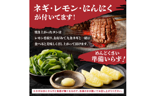 京都府木津川市のふるさと納税 極厚タンと薄切りタンの食べ比べセット 500g 【九条ネギ付き】