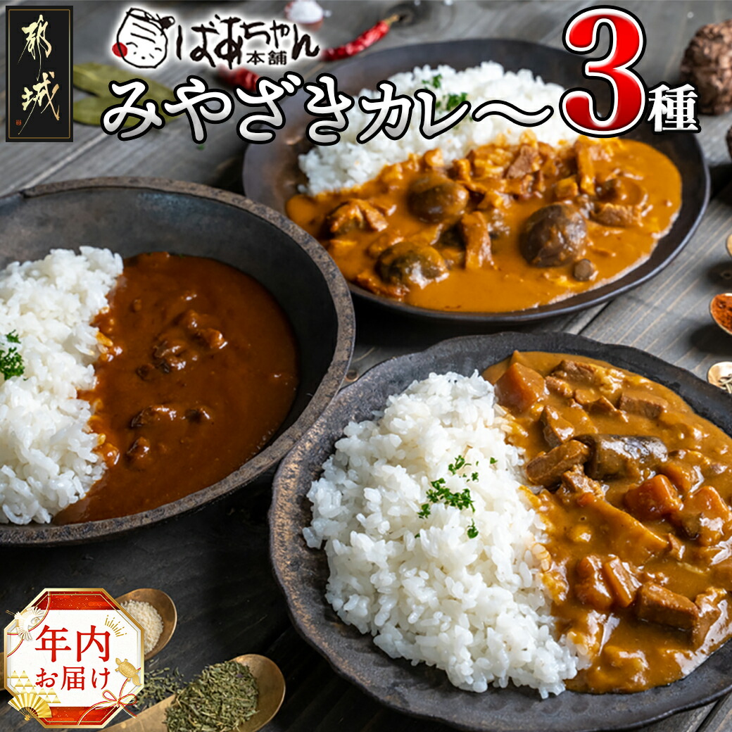 [年内お届け]みやざきカレー3種セット≪2024年12月20日〜31日お届け≫