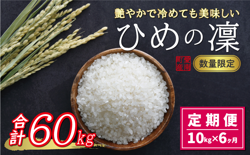 先行予約 新米 令和6年産 定期便 10kg × 6回 ひめの凜 合計 60kg 102000円 お米 白米 精米 米 こめ 産地直送 国産 農家直送 期間限定 数量限定 特産品 令和6年度産 2024年産 新品種 人気 ブランド 大粒 もっちり 甘み 冷めても おいしい おにぎり コシヒカリ に負けない 内祝い お祝い 贈答品 お返し プレゼント 土産 御礼 お礼 お取り寄せ 愛南町 愛媛県