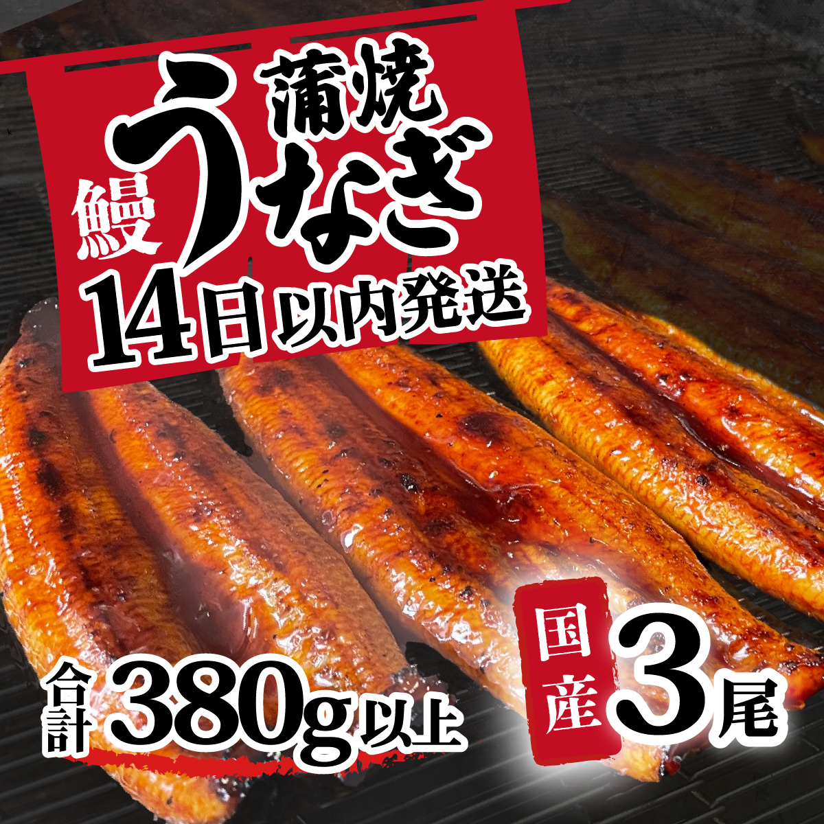 茨城県八千代町のふるさと納税 【最速発送】【 訳アリ 】 国産うなぎ 蒲焼き 3尾 セット ( 380g ) 大きさ の不揃い 山椒付き うなぎ ウナギ 国産 蒲焼 鰻 茨城 訳あり 八千代町 ふるさと納税 11000円 1週間以内発送 [SF001ya]