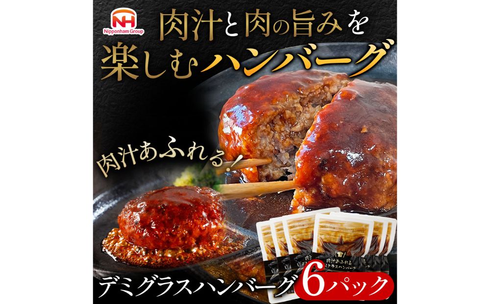 【茨城県常総市】肉汁あふれるデミグラスハンバーグ6個入
