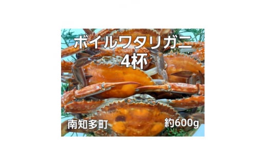 【愛知県南知多町】ボイル ワタリガニ 600g 4杯 冷凍 渡り蟹 海鮮 新鮮 魚介 海の幸 海産物 シーフードエム・エム 愛知県 南知多町