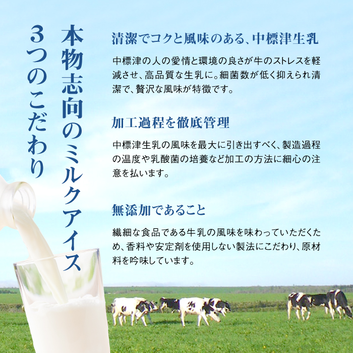 北海道中標津町のふるさと納税 【セゾン限定】【無添加】北海道 アイスクリーム3種×10個（ミルク・紅茶・抹茶）とフローズンヨーグルト×2個セット【11176】