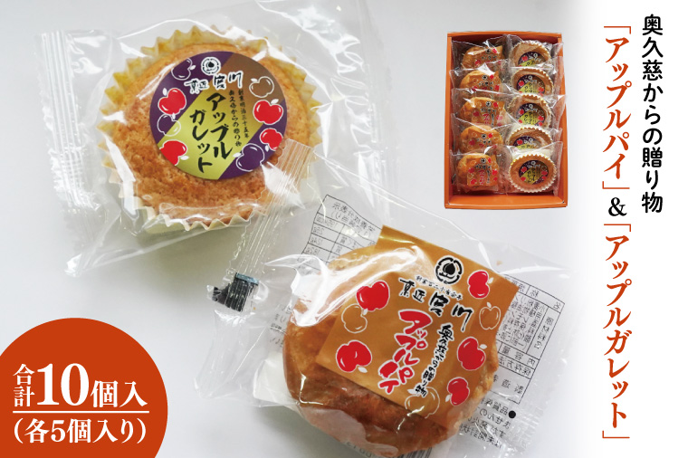 【茨城県大子町】奥久慈からの贈り物「アップルガレット」&「アップルパイ」各5個 計10個入り(BF020)