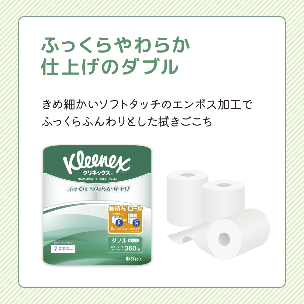 宮城県岩沼市のふるさと納税 トイレットペーパー ダブル 1.5 倍巻き 1ケース （8ロール入×8パック） クリネックス コンパクト 無香料 トイレット ペーパー トイペ セット 節約 日用品 日用雑貨 消耗品 備蓄 備蓄品 備蓄用 防災 防災グッズ 倍巻 宮城 宮城県 岩沼市