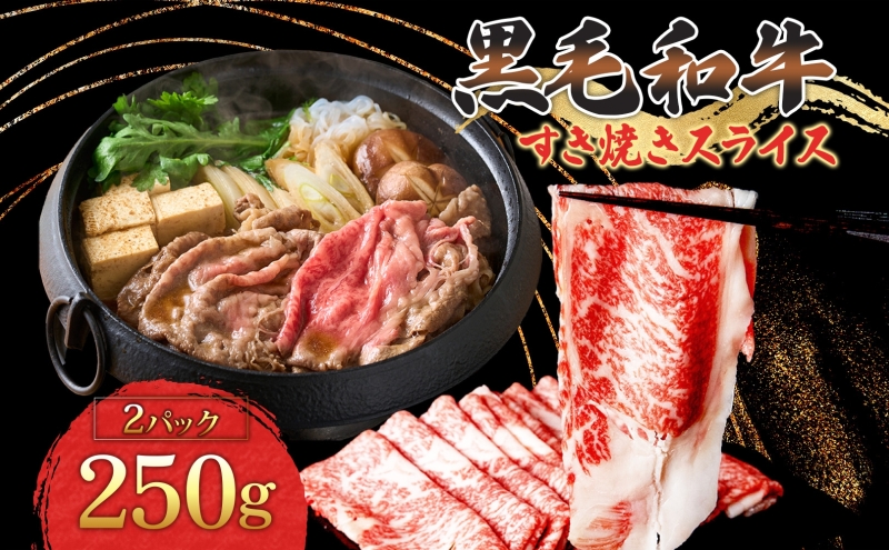 黒毛和牛 牛すき焼きスライス 計500g 250g×2パック 茨城県 結城市 東和食品 お肉 肉 牛肉 和牛 牛 霜降り 霜降り肉 精肉 国産 国産牛 高級 すき焼き しゃぶしゃぶ 冷凍 お取り寄せ グルメ ギフト 贈り物 記念日 送料無料