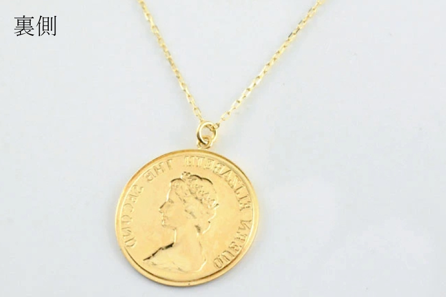 山梨県中央市のふるさと納税 ネックレス K18 イエローゴールド プレス コインモチーフネックレス L [百花 山梨県 中央市 21470985] アクセサリー ジュエリー 宝石 アクセ コイン ゴールド 18金