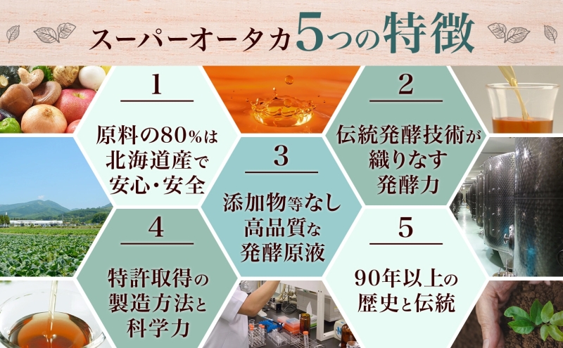 北海道伊達市のふるさと納税 【セゾン限定】大高酵素 スーパーオータカ 60ml x 2本 健康 飲料 原液 植物エキス醗酵飲料 美容 栄養 野菜 北海道 果物 植物 植物エキス 酵素 醗酵 熟成 ファスティング 食生活改善 腸内環境改善 健康志向 特許 保存 非常食 甘味 代用食