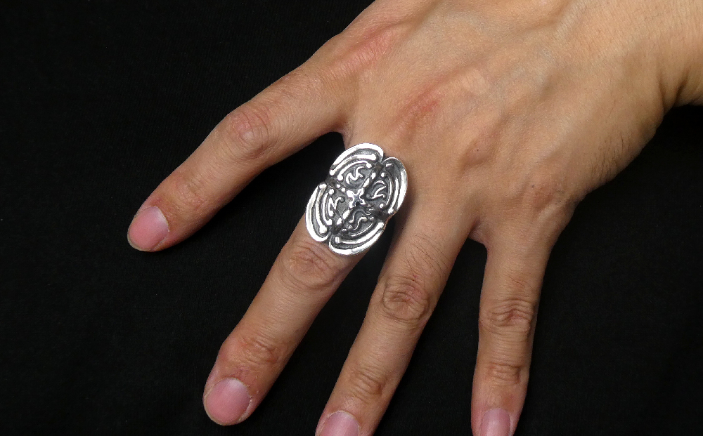 Medium oval cross ring オーバル クロス リング ｜ リング 指輪