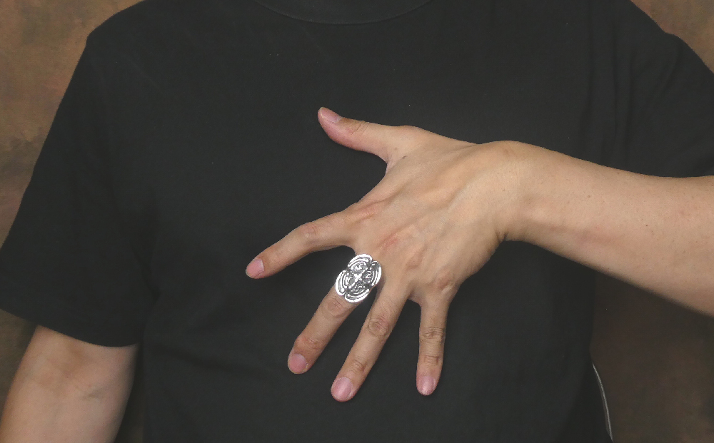 Medium oval cross ring オーバル クロス リング ｜ リング 指輪