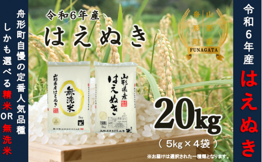 【令和6年産米】はえぬき20kg（5kg×