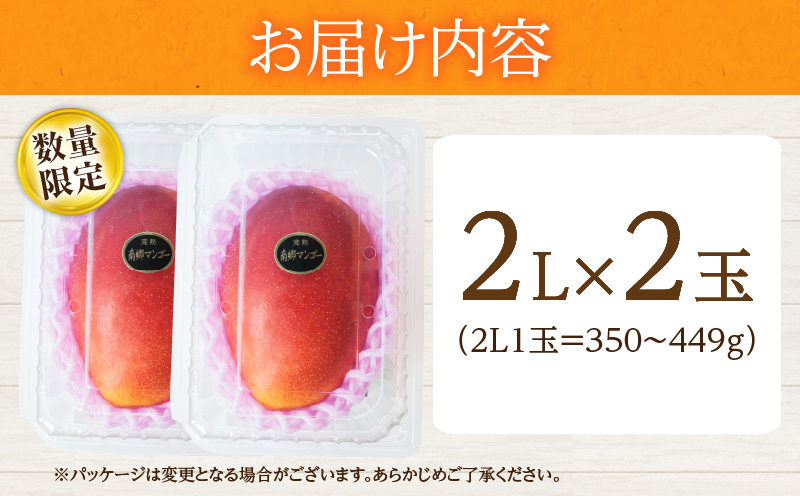 宮崎県日南市のふるさと納税 数量限定 日南市産 完熟 マンゴー 2L以上×2玉 フルーツ 果物 果汁 希少 濃厚 ジューシー 贅沢 上質 ご褒美 人気 国産 食品 おやつ デザート 産地直送 おすすめ ギフト プレゼント 贈り物 お土産 手土産 南国 宮崎県 送料無料_BD94-24