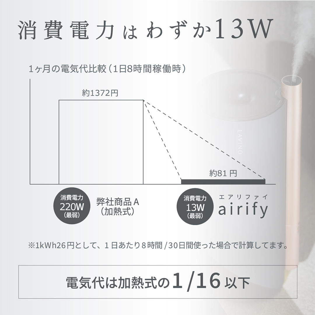 茨城県つくばみらい市のふるさと納税 LAVINO エアリファイ ハイブリッド加湿器 （ブラック） ラビーノ 加湿器 空調 空調家電 家電 インテリア [EV05-NT]