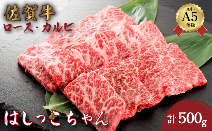 佐賀牛はしっこちゃん 500g (ロース・カルビ)/肉 お肉 牛肉 国産 黒毛和牛 ヒレ フィレ 佐賀 大町 贈答 ギフト