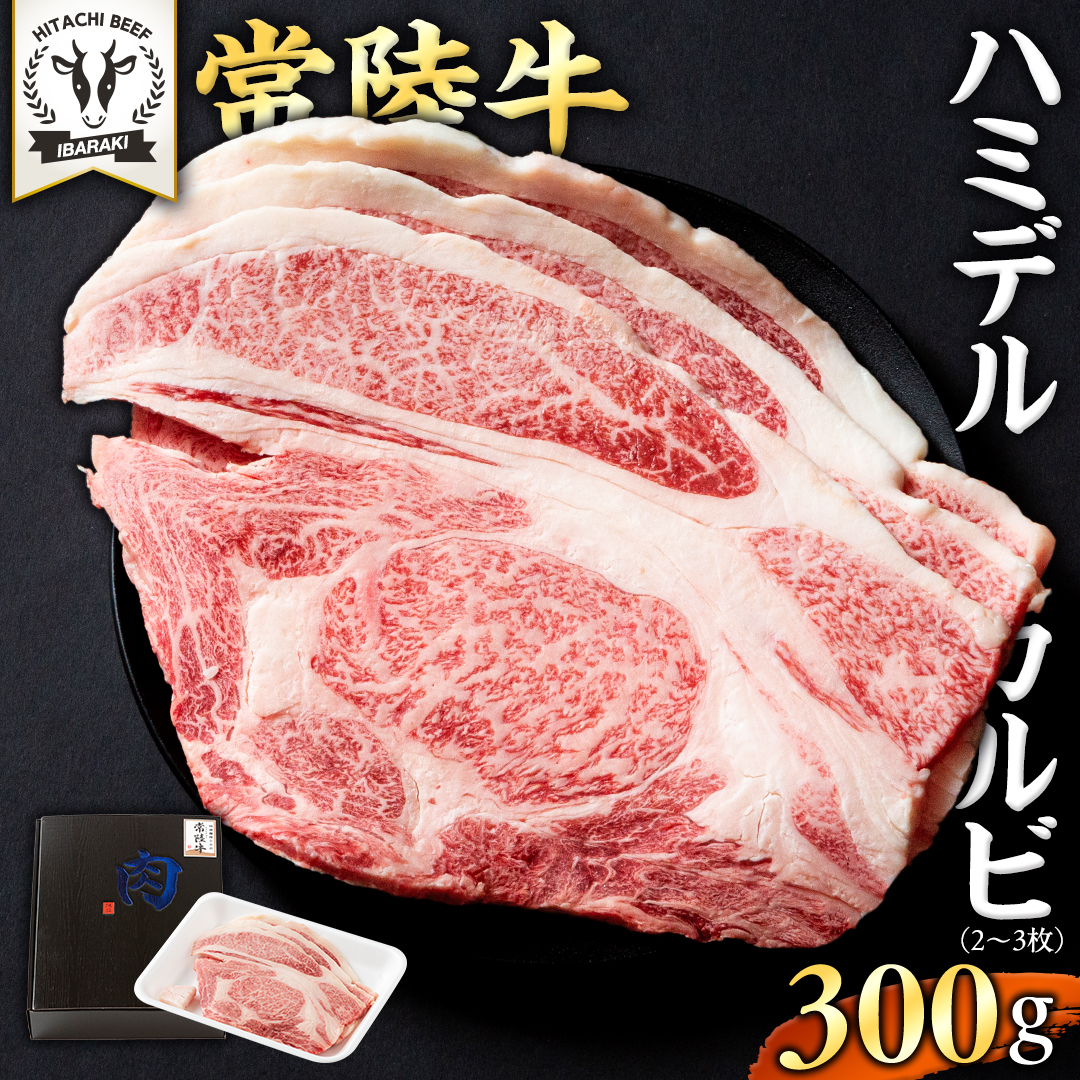 [ 常陸牛 ]A5 等級 ハミデルカルビ 300g (2〜3枚) ひたちぎゅう ブランド牛 カルビ 国産牛 黒毛和牛 和牛 国産黒毛和牛 お肉 A5ランク 高級 BBQ パーティ [BX126-NT]