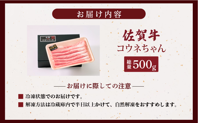 佐賀県大町町のふるさと納税 佐賀牛コウネちゃん 500g