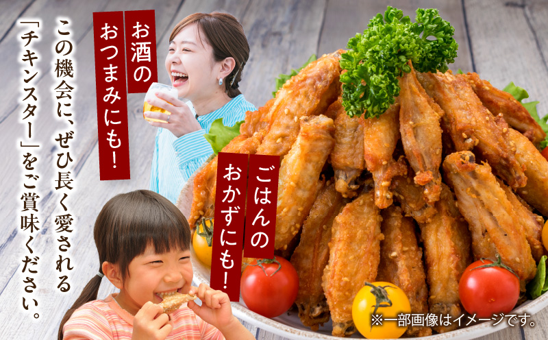 宮崎県日南市のふるさと納税 若鶏 チキンバー チキンスター 計2.5kg 100本前後 鶏肉 食品 加工品 小分け 塩味 味付き 国産 手羽中 唐揚げ 炭火焼き 簡単調理 冷凍 おすすめ 惣菜 おかず おつまみ お弁当 晩ご飯 骨付き お土産 戸村本店 ギフト 贈り物 個包装 宮崎県 日南市 送料無料_CD69-25