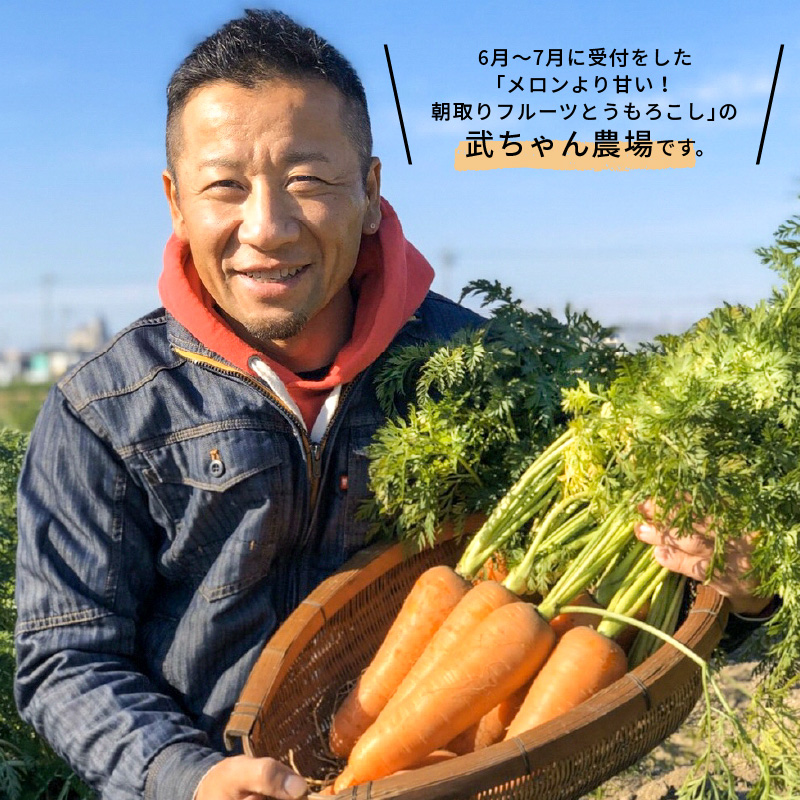 愛知県碧南市のふるさと納税 甘さと栄養で体も笑う武ちゃん農場の“ハッピーキャロット 4kg　H095-021