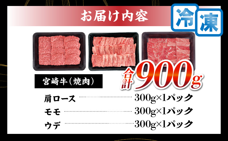 宮崎県日南市のふるさと納税 セゾン限定【令和7年1月配送】宮崎牛 赤身 霜降り 焼肉 3種 食べ比べ セット 合計900g 数量限定 肉 牛肉 黒毛和牛 国産 A4 A5 おすすめ 肩ロース モモ ウデ 食品 おかず 晩ご飯 お弁当 BBQ 焼き肉 贅沢 ご褒美 ギフト 贈り物 プレゼント 冷凍 選べる配送月 宮崎県 日南市 送料無料_CBV1-24-01