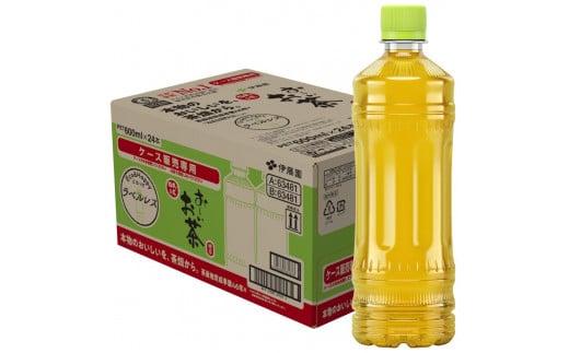 [定期便6ヶ月]ラベルレスお〜いお茶 緑茶600ml×24本 [ラベルレスおーいお茶 ペットボトル ケース 箱 伊藤園 静岡]