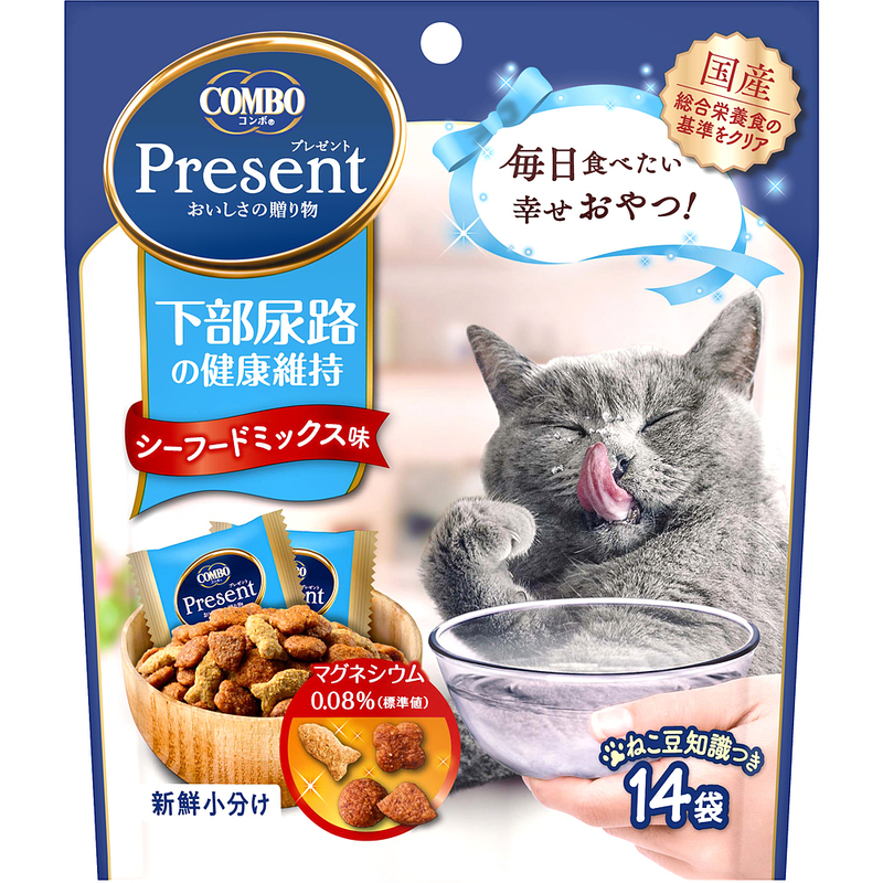 【静岡県袋井市】《ペットフード》日本ペットフード コンボプレゼント キャットおやつ  下部尿路の健康維持  42g(小分け14袋入り)×30袋(ケース)