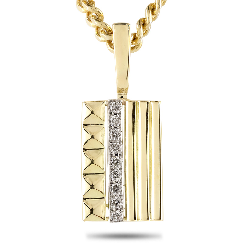 18金 プラチナ ペンダントトップ ダイヤ プレート ネックレス