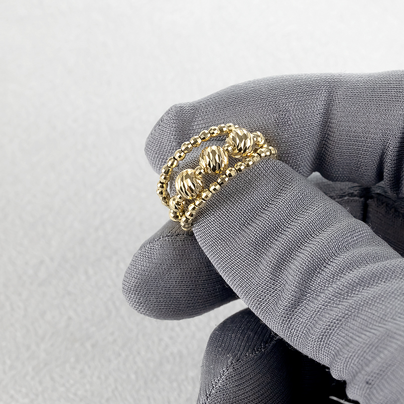 Amazon | 14 KイエローゴールドFilgree Cigar Band Ring (16.3