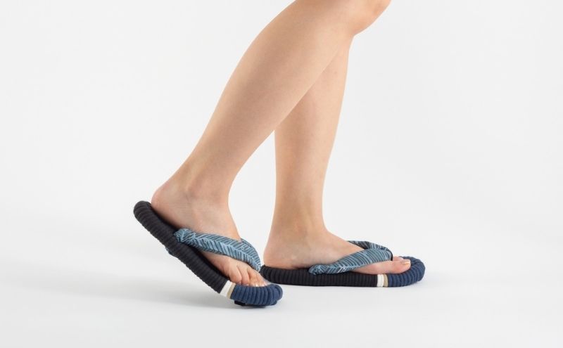 布ぞうり MERI 北斎 神奈川沖浪裏 布草履 室内履き 健康 洗える 墨田区