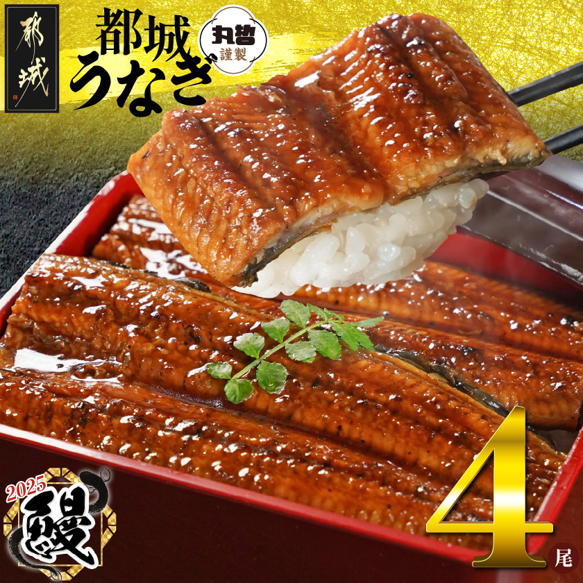 [丑の日]宮崎県育ちのうなぎ蒲焼4尾720g以上≪山椒・たれ付≫≪7月10日〜18日お届け≫