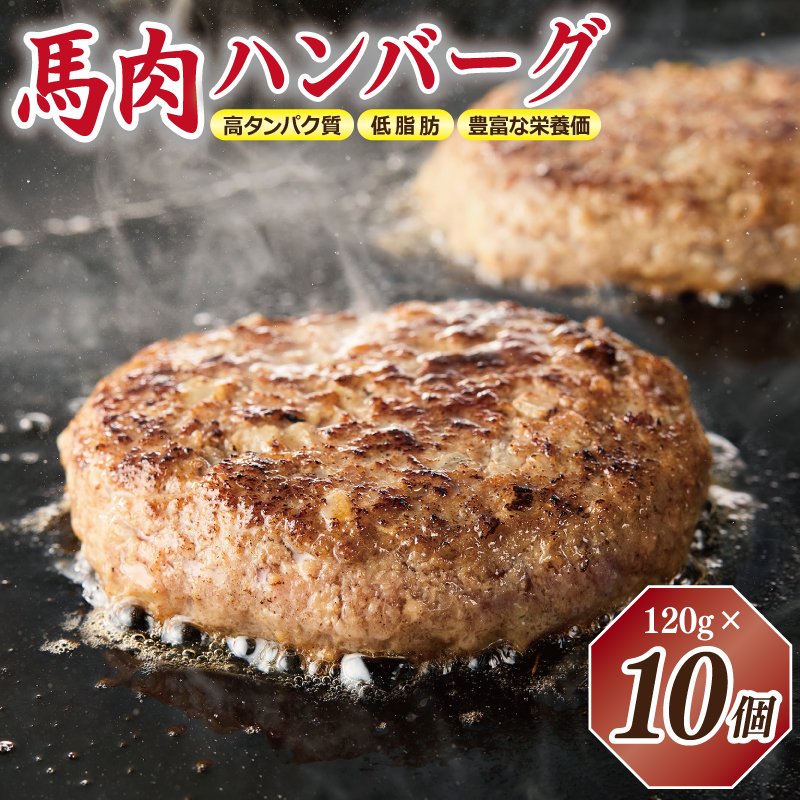 大阪府泉佐野市のふるさと納税 桜文 馬肉ハンバーグ 総量1.2kg（120g×10個） 個包装 G1728