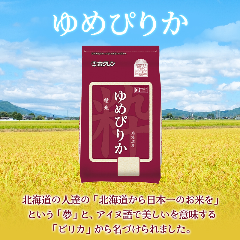 北海道仁木町のふるさと納税 ホクレンゆめぴりか（精米6kg（2kg×3袋）)※チャック付袋 お米 米 ごはん 精米 白米 国産 北海道 こめ コメ [JA新おたる]