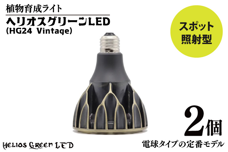 BN044 植物育成ライト「ヘリオスグリーンLED（Vintage）」2個セット