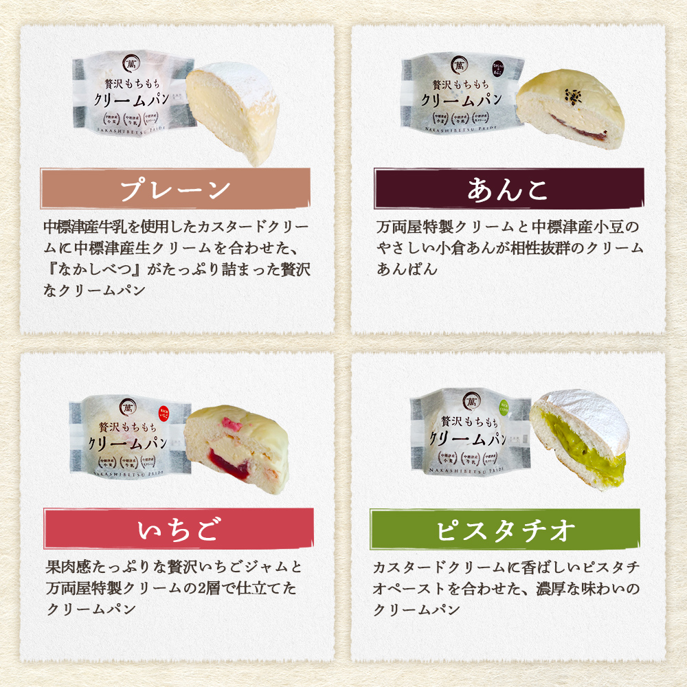 もちもちクリームパン8個セット【28006】 / 北海道中標津町 | セゾンの